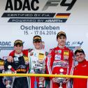 Oschersleben, Podium, Mick Schumacher, Thomas Preining, Joey Mawson, Juan Manuel Correa