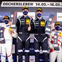 Das Podium des zweiten Rennens in Oschersleben