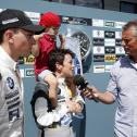 ADAC GT Masters, Nürburgring, Podium, Claudia Hürtgen, Dominik Baumann