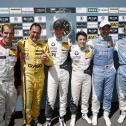 ADAC GT Masters, Nürburgring, Podium, Claudia Hürtgen, Dominik Baumann, Toni Seiler, Jeroen Bleekemolen, Max Sandritter, Jörg Müller