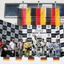ADAC GT Masters, Nürburgring, Podium, Claudia Hürtgen, Dominik Baumann, Toni Seiler, Jeroen Bleekemolen, Max Sandritter, Jörg Müller