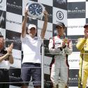 ADAC GT Masters, Nürburgring, Podium, Claudia Hürtgen, Dominik Baumann, Toni Seiler, Jeroen Bleekemolen, Max Sandritter, Jörg Müller