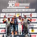 Das Podium der ADAC TCR Germany auf dem Nürburgring