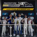 Das Podium des Prototype Cup Germany auf dem Lausitzring