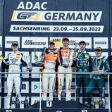 Das Samstagspodium der ADAC GT4 Germany auf dem Sachsenring