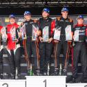 Das Podium des Sonntagsrennen in Assen