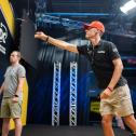 Sheldon van der Linde bei den German Darts Open in Jena