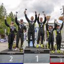 Das Podium am Mont Blanc (v.l.n.r.): Nemenich, Reiter, Carlberg, Carlberg, Rumeau, Amblard