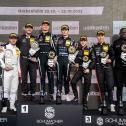 Das Podium vom ADAC GT Masters-Finale auf dem Hockenheimring