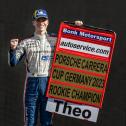 Förderfahrer Theo Oeverhaus kürte sich vorzeitig zum Rookie-Champion im Porsche Carrera Cup Deutschland