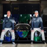 Ralf Schumacher gibt an der Seite von Sohn David (l-r) sein Motorsport-Comeback