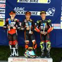 v.l.n.r.: Phil Romano Köster, Paul Weinhold, Till Trinks / ADAC Mini Bike Cup / Templin