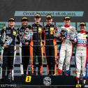 Das Podium: Julian Hanses, Eduardo Coseteng, Leyton Fourie,Tim Zimmermann, Emil Gjerdrum und Jonas Karklys