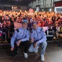 Fermin Aldeguer und Alex Marquez erlebten eine großartige Kulisse in der Karthalle (l-r)