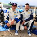 Freuen sich auf die Lausitz Rallye: Julius Tannert und Co-Pilot Pirmin Winklhofer (l-r)