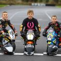 Meisterschaftspodium ADAC Pocket Bike Cup: Mika Fleischer, Bruno Stark, Leon Kehl (v.l.n.r.), Cheb