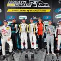 Das Podium des Prototype Cup Germany auf dem DEKRA Lausitzring