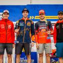 Das Gesamtpodium des ADAC MX Masters in Gaildorf (v.l.): Pauls Jonass, Jeffrey Herlings, Tom Koch und Max Nagl