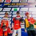 Das Podium in Gaildorf (v.l.): Jordi Tixier, Maximilian Spies, Roan Van de Moosdijk