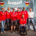 Präsentation MXoN Team Germany 2014 für Kegums  Nina Schröder, Presse für das MXoN Team Germany, Katrin Wustmann, Teamorganisation MXoN Team Germany, Maximilian Nagl ( Honda / Deutschland ), Dennis Ullrich ( KTM / Deutschland ), Hubert Nagl, Teamchef MXoN