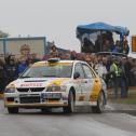 Platz drei für den Schwaben-Express beim Heimspiel: Rainer Noller und Stefan Kopczyk im Mitsubishi Lancer