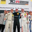 ADAC TCR Germany, Hockenheim, Podium, Dennis Strandberg, Josh Files, Steve Kirsch, Tom Lautenschlager 