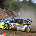 Viel Staub aufgewirbelt: DRM-Leader René Mandel im Ford Fiesta R5