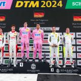 Das Podium im Sonntagsrennen der ADAC GT4 Germany auf dem Lausitzring