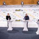 Frank Robens (Leiter Programmbereich Sport, Leiter Sportrechte & Sportmanagement, Mediengruppe RTL), Oliver Schablitzki (Senderchef NITRO), Hermann Tomczyk, ADAC Sportpräsident (Pressekonferenz ADAC GT Masters, Oschersleben), Kay-Oliver Langendorff (Leite