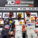 #8 / Luca Engstler / Hyundai Team Engstler / Hyundai i30 N TCR, #6 / Eric Scalvini / Wimmer Werk Motorsport / Cupra Leon Competición TCR, #88 / Dominik Fugel / Honda ADAC Sachsen / Honda Civic FK7 TCR
