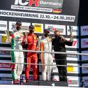 Das Podium beim Sonntagsrennen in Hockenheim