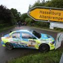 Platz vier ausgebaut: Peter Corazza im Mitsubishi Lancer R4