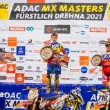 Tageswertung beim ADAC MX Junior Cup 85ccm v.l.n.r.: Vitezslav Marek ( Tschechien / KTM ), Janis Martins Reisulis ( Lettland / KTM / Motofavorits ) und Noel Zanocz ( Ungarn / Husqvarna / KTM Sarholz Racing Team ) beim ADAC MX Junior Cup