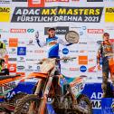 Tageswertung beim ADAC MX Youngster Cup v.l.n.r.: Mike Gwerder ( Schweiz / KTM / WZ-Racing ), Liam Everts ( Belgien / KTM / Liamski KTM ) und Marcel Stauffer ( Österreich / KTM / Sturm Racing )