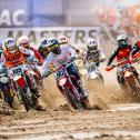 Start bei den ADAC MX Masters mit Cyril Genot ( Belgien / KTM / KTM Sarholz Racing Team ), Toms Macuks ( Lettland / GasGas / Castrol Power1 Moto-Base Concept ) und Jeremy Delince ( Belgien / Honda / KMP-Honda-Racing )