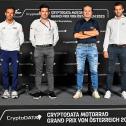 Von links: Alberto Puig (Dorna Talent Promotion Technical Director), Carlos Ezpeleta (Dorna Sports Chief Sporting Officer) Hubert Trunkenpolz, Vorstand KTM, Fabian Schuster (Leiter Motorradsport ADAC) (Foto: DORNA)