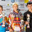 ADAC MX Masters, Aichwald, Siegerehrung v.l.n.r.: Mikkel Haarup ( KTM / Dänemark), Kim Savaste ( KTM / Finnland ) und Maurice Chanton ( KTM / Schweiz )