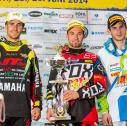 ADAC MX Masters, Aichwald, Siegerehrung v.l.n.r.: David Philippaerts ( Yamaha / Italien ), Maximilian Nagl ( Honda / Deutschland ) und Dennis Ullrich ( KTM / Deutschland )