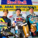 ADAC MX Masters, Fürstlich Drehna, Glenn Coldenhoff ( Suzuki / Niederlande ), Maximilian Nagl ( Husqvarna / Deutschland ) und Christian Brockel ( KTM / Deutschland )