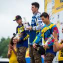 ADAC MX Masters, Lichtenvoorde, Siegerehrung, Bas Vaessen ( Suzuki / Niederlande ), Sven van der Mierden ( Husqvarna / Niederlande ), Brian Hsu ( Suzuki / Deutschland ), ADAC MX Youngster Cup