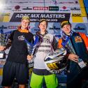 ADAC MX Masters 2019 , ADAC MX Masters Möggers, Siegerehrung beim ADAC MX Youngster Cup v.l.n.r. Cyril Genot ( Belgien / KTM / GENOT RACING KTM TEAM ), Jeremy Sydow ( Deutschland / Husqvarna / DIGA-Procross Husqvarna ) und Rene Hofer ( Österreich / KTM / 