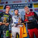 ADAC MX Masters 2019 , ADAC MX Masters Mölln, Siegerehrung beim ADAC MX Masters v.l.n.r.: Jens Gettemann ( Belgien / Kawasaki / Monster Energy Kawasaki Elf Team Pfeil ), Tanel Leok ( Estland / Husqvarna / A1M Husqvarna ) und Calvin Vlaanderen ( Niederland