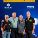 ADAC MX Masters, Teutschenthal, Goldfren vergibt Michael-Spacek-Sonderpreis, V.l.n.r.: Burkhard Sarholz, Stanislav Spacek von GOLDfren, Herbert Kosak und Harald Pfeil