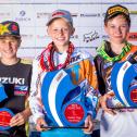 ADAC MX Junior Cup, Ried, Gianluca Facchetti ( Suzuki / Italien ), Mikkel Haarup ( KTM / Dänemark) und Jeremy Sydow ( KTM / Deutschland )