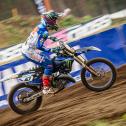 Karlis Albert Reisulis musste am Ende des ADAC MX Junior Cup 125 Rennens um den Sieg bangen