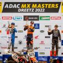 Tageswertung beim ADAC MX Junior Cup v.l.n.r.: Jayson Van Drunen ( Niederlande / Yamaha / SHR Motorsports-Yamaha Motor Europe ), Maxime Lucas ( Belgien / KTM ) und Jonathan Frank ( Deutschland / KTM / Schmicker Racing ) beim ADAC MX Junior Cup