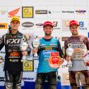 Geben auch 2022 wieder den Ton im ADAC MX Masters an: Champion Jordi Tixier (links), Tabellenführer Max Nagl (m.) und Vizemeister Tom Koch