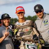 Edvards Bidzans ( Lettland / Husqvarna / SixtySeven ) beim ADAC MX Youngster Cup mit Markus Weinbuch, Teamchef SixtySeven (li.) und Vater