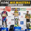 Tageswertung v.l.n.r.: Kasimir Hindersson ( Finnland / KTM / Motovation Motorsport ), Maximilian Ernecker ( Österreich / GasGas / AMX Racing ) und Gyan Doensen ( Niederlande / KTM / WZ-Racing ) beim ADAC MX Junior Cup