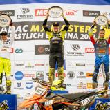 Tageswertung beim ADAC MX Youngster Cup v.l.n.r.: Mike Gwerder ( Schweiz / KTM / WZ-Racing ), Cato Nickel ( Deutschland / KTM / WZ-Racing ) und Peter König ( Deutschland / KTM / KTM Sarholz Racing Team / ADAC Berlin-Brandenburg e.V. )